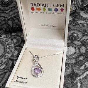 Amethyst heart necklace